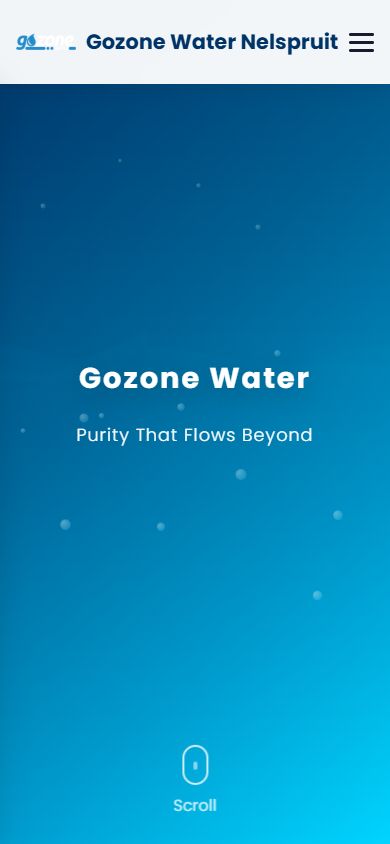 Gozone Water Nelspruit website on mobile